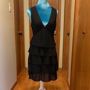 The Kooples Black Tiered Mini Dress